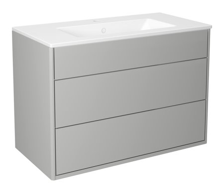 Gustavsberg Graphic Kommodpaket slät, varmgrå, 80 cm, Badrum