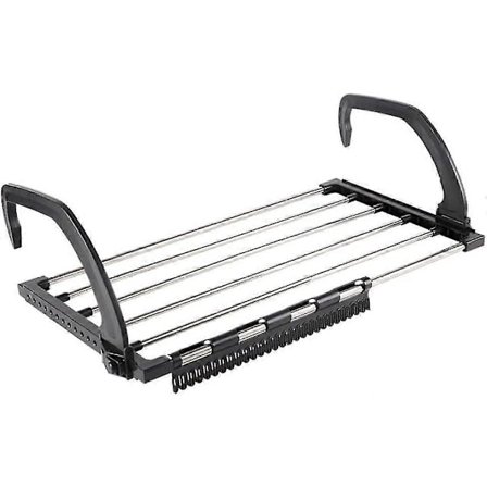 Tørrestativ til altan, tørrestativ til tøj og sko i rustfrit stål, sammenklappeligt hængende tørrestativ (FMY)