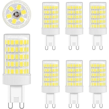 G9 LED-lampa Kallvitt ljus, 10W G9-lampa 6000K, 6-pack{HH}