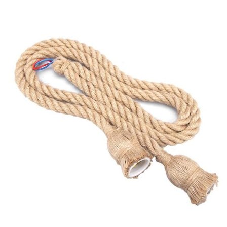 HURRISE Rep Ljusarmatur 1,5m 2 Huvuden E27 85-265V Retro Vintage Pendellampa Hamparep Tak Glödtråd armatur lyster