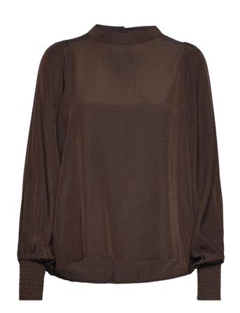 Emmamw Puff Blouse Brown My Essential Wardrobe