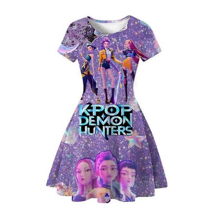 KPop Demon Hunters 3D-printet nederdel prinsessekjole fest pigekjoler 09 _a