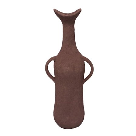 Terrakotta-alumiininen maljakko, 13x9x33 cm