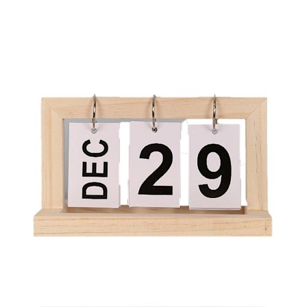 Minimalistinen puinen ikuinen kalenteri