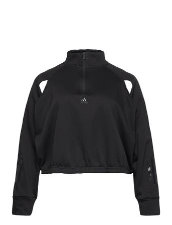 Hyperglam Fleece Sweater W Sweat-shirt Genser Svart Adidas Performance
