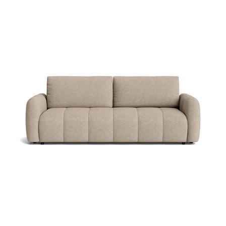 Toscana 3 personers sovesofa, opbevaring - Aragon Grå/Beige - 239x107x90cm - Praktisk sofa med Bonell fjedre, nozag fjedre og PU skum for høj komfort