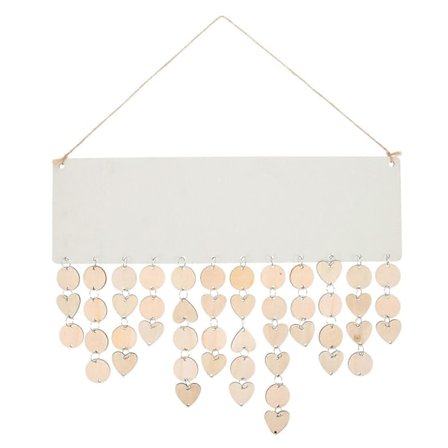 Fødselsdagskalender Sett Blank Hengende Plakett DIY Treskiver Anheng Vegg Fødselsdagspåminnelse