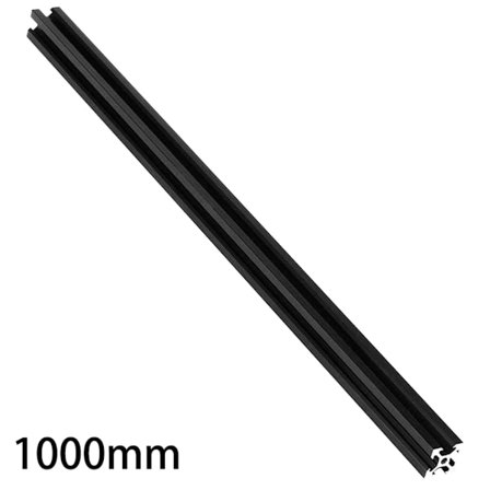Aluminium Ekstrudering 1000mm 2020 V Type Europæisk Standard Ekstruderet Aluminium Liner Rail Sort