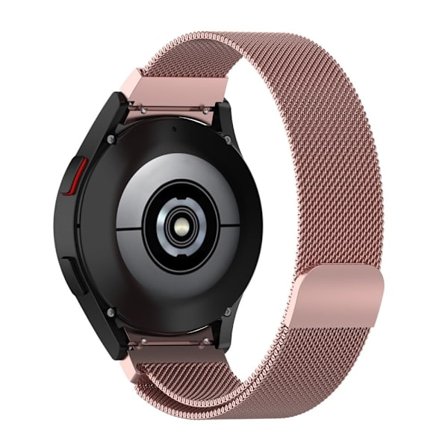 20 mm milanesisk urrem i rustfrit stål til Samsung Galaxy Watch 4 - Lyserød