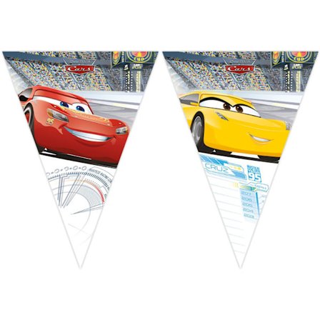 Flag cars 9 stk banner bil biler løb 2,3 meter