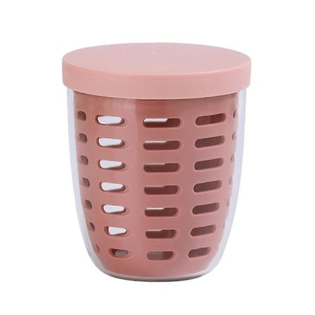 Fruktsalat Oppbevaringskopp med Lokk og Gaffel, Plast Matbeholder Sett med Lufttette Lokk for Kjøkken, Kontor D