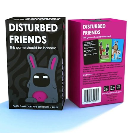 Disturbed Friends Brädspel Party Game Innehåller 380 kort + regler, familjeunderhållning kortspel Halloween och julklapp