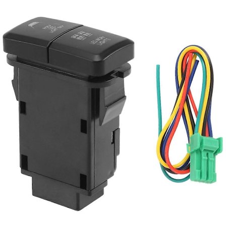 12V Bil Dobbel LED Lys Bar Blå/Grønn På-Av Trykknapp Bryter for Toyota Prado Reiz Hilux Landcruiser