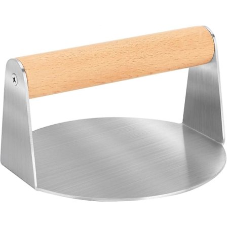 Rund Burger Smasher Rustfrit Stål Burgerpresse Grillpresse Baconpresse Non-Stick Smash Burgerpresse