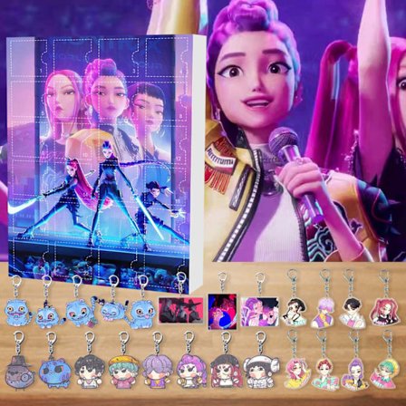 KPOP Witcher Girls Nedräkningskalender Box, Akrylhänge, 24-dagars Nedräkningsöverraskning Julklapp, Speciellt Förberedd för Witcher-gruppen