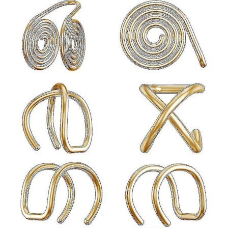 Trykkøredobber for keloid, keloid øredobber trykk-klips, kompresjon