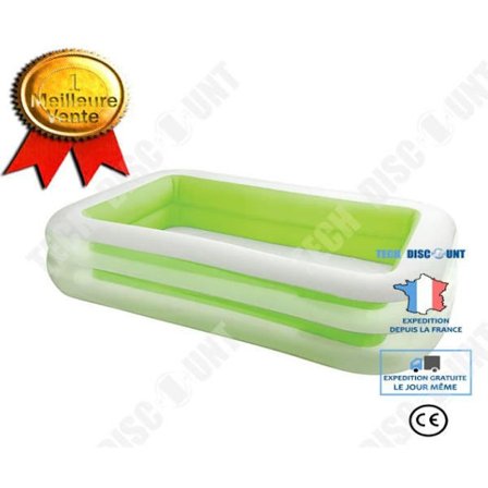 TD INTEX rektangulär uppblåsbar familjepool - 2,62x1,75x0,56m