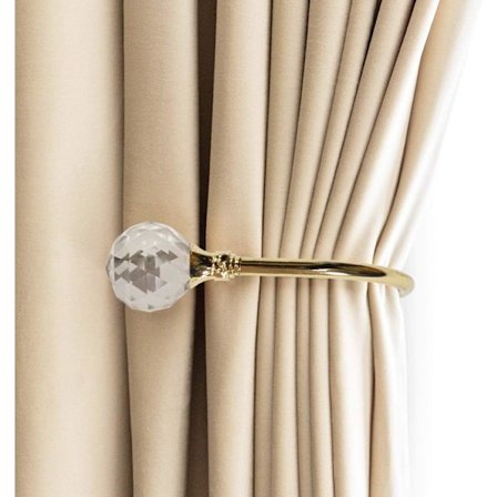 Curtain Tiebacks Metall U-väggkrokar Gardin Tiebacks, Metal Gardin Tiebacks -2 Pack, Guld