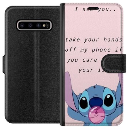 Samsung Galaxy S10+ Plånboksfodral Stitch Lycka till