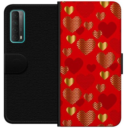 Kompatibelt Plånboksfodral till Huawei Huawei P smart 2021 GoldenHearts