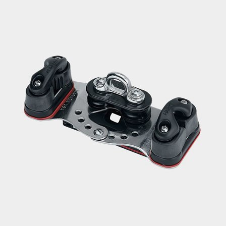 Harken 22mm High-Load 1250 Car - Fixed Sheaves, Cam Cleats (2734HL)