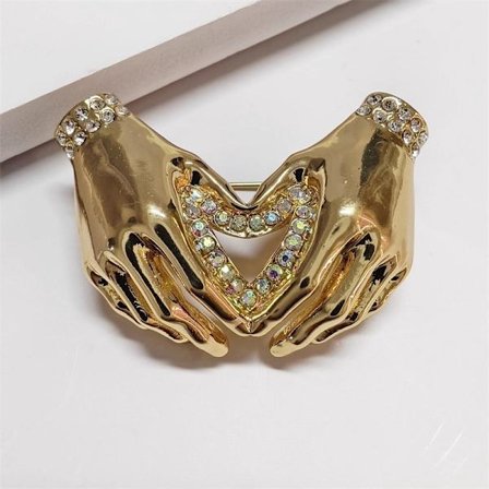 Nischad high-end ljuskänslig oregelbunden brosch dubbelanvändningsbrosch legering glansig personlig klädtillbehör