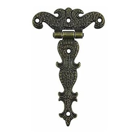 Antikke hængsler, Dekorative bronzehængsler til skabsdøre, smykkeskrinBronze5stk