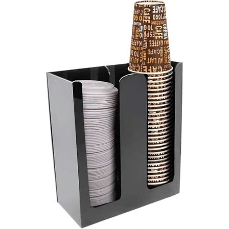 Engångsmuggsdispenser i papper, Akryl kaffekopp och lock förvaringsorganisatör SEW