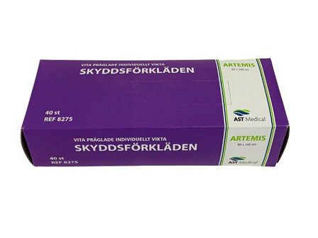 Förkläde 80x160cm box vit 40/fp - Lyreco - Skyddsutrustning - Engångskläder - Engångsförkläden