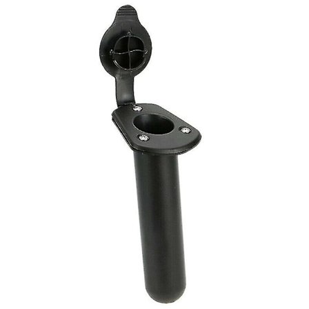 Flush Mount Stang Holder til Kajakstang med Kapsel Dæksel Beslag Fiskeri Båd (sort)(2stk)