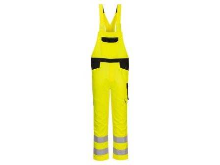 PORTWEST Hängselbyxa varsel PW244 kl2 gul S - Lyreco - Arbetskläder > Arbetsbyxor och shorts > Varselbyxor