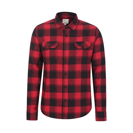 Mountain Warehouse Trace Flanell Långärmad Skjorta Herr - 3XL Röd