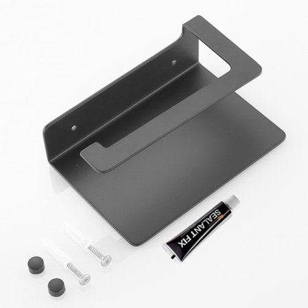 Självhäftande toalett papper rulle hållare telefon hylla toalett papper förvaring arrangör badrum tillbehör