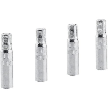 Ventilkapsel-Stemforlængelser Metal Bilhjul Ventilkapsel-Stemforlængelser Forlænger Bil Lastbil Varevogn Caravan Sølv 4stk