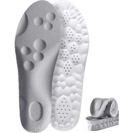 Skyinnleggssåle for menn og kvinner, dynamisk og komfortabel innleggssåle, pustende og svetteabsorberende, innleggssåle for plantar fasciitt, 