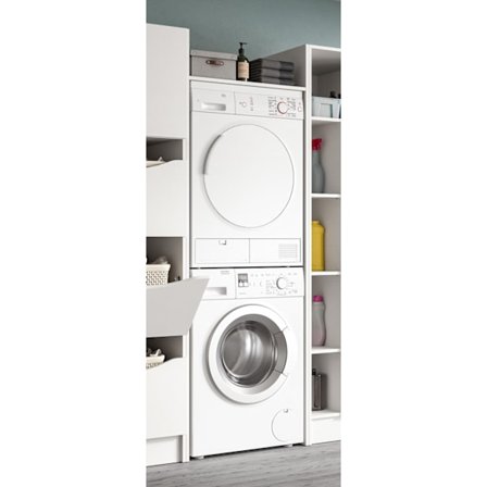Rootzin pesukonekaappi - Pesutuhuonevarasto - Valkoinen jäljittely - ylimääräinen säilytystila - 66x195x62 cm