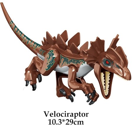 Jurassic Dinosaur Building Blocks -sarja: T-Rex, Raptor, Triceratops & Indominus Rex -figuurit