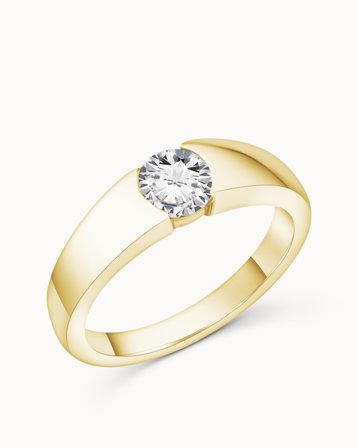 Solitairering Catrin 18K Gultguld Naturlig Diamant 0.50 Carat - Forlovelsesringe & Vielsesringe hos Vanbruun