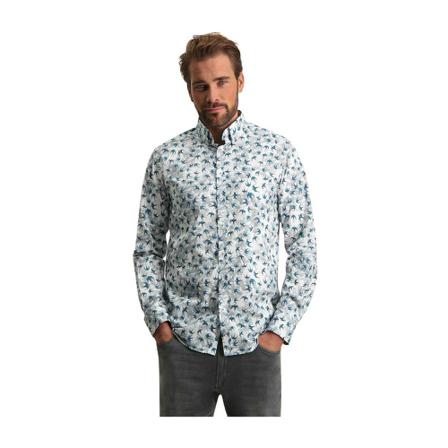 State of Art wit , Blauw , Heren , Maat: 2XL Casual Overhemden