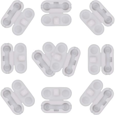 Valkoiset muoviset ketjuliittimet rullaverhojen ja pystyverhojen helmiketjuille (10 kpl pakkaus) (ketju ei sisälly)