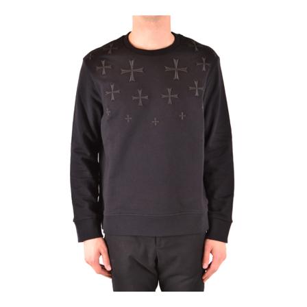 Neil Barrett, Sweatshirt Zwart, Heren, Maat:S