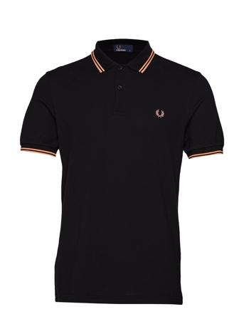 Twin Tipped Fp Shirt Polos Short-sleeved Sort Fred Perry