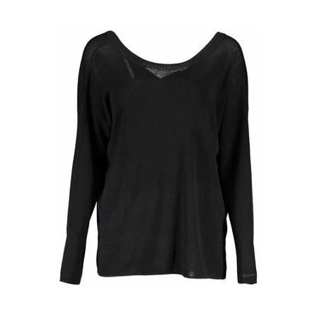 Gant Round-neck Strik Sort, Dame Striktrøjer
