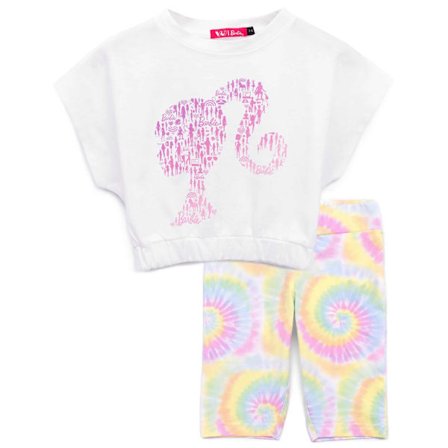Barbie Girls Shorts & Top Set 3-4 År Vit/Rosa