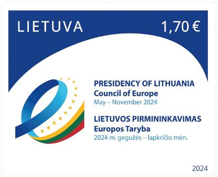 Litauen - Formandskab for Europarådet - Postfrisk frimærke