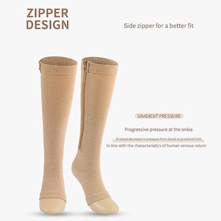 Sports Zipper Socks Compression Socks Compression Socks Vein Elastic Socks