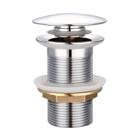 Kopparhandfat Avloppskran, Utan Överlopp, Krom G 1-1/4"