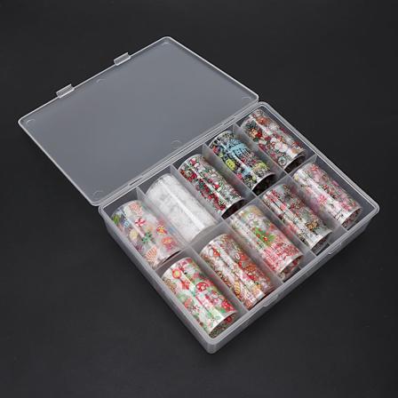 10 kpl Upeaa Kynsilakkatarraa Juhla-aiheisella Kuviolla, Siirtotarra (Joulu)