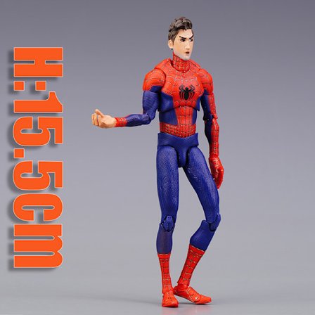 SV ACTION Spider-Man: Into the Spider-Verse Fet Peter Parker Actionfigur Modell