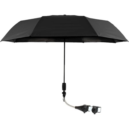 Universal barnevognsparasol paraply 360° justerbar klapvognsparasol UPF 50+ solbeskyttelse klapvognsparasol med justerbar klemme